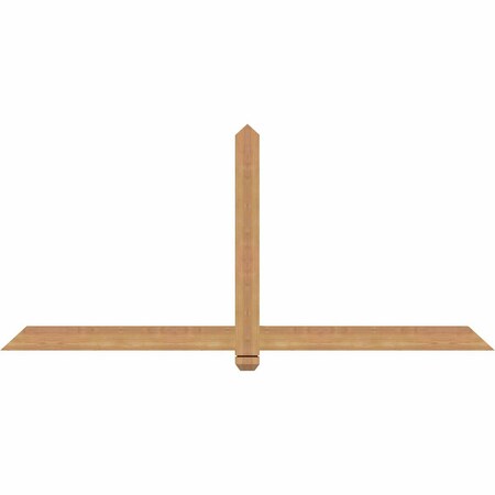 Ekena Millwork Eugene Smooth Timber Gable Bracket, Western Red Cedar, 72"W x 33"H x 1 1/2"D x 3 1/2"F, 11/12 Pitch GBW072X33X0204EUG00SWR